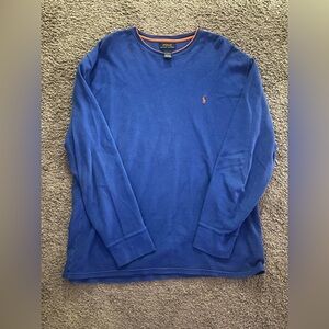 Polo by Ralph Lauren Men's Vibrant Blue Long Sleeve Tee
